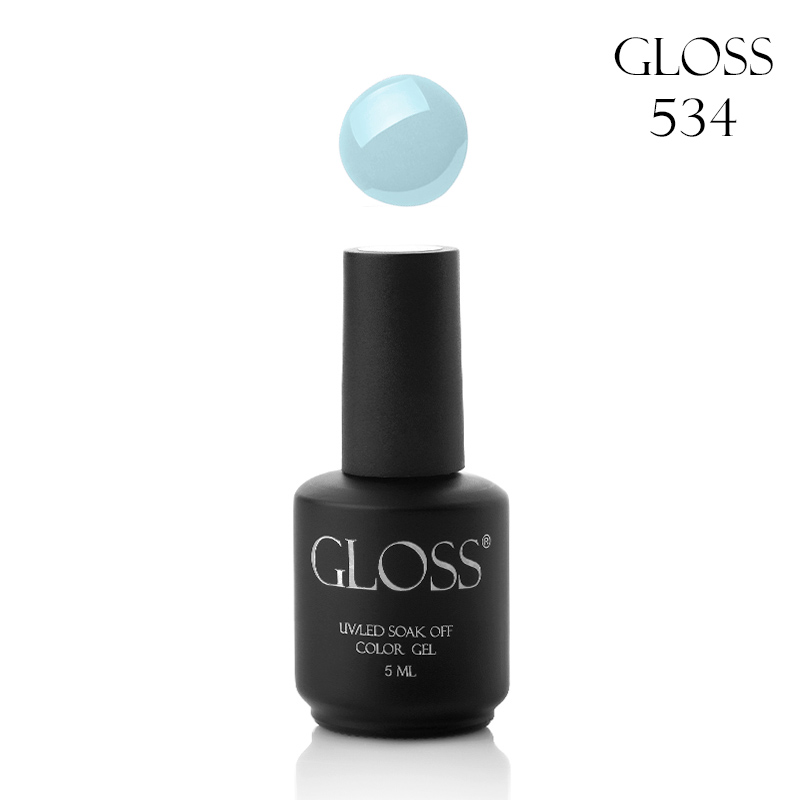 Gel polish GLOSS 534 (light blue), 5 ml